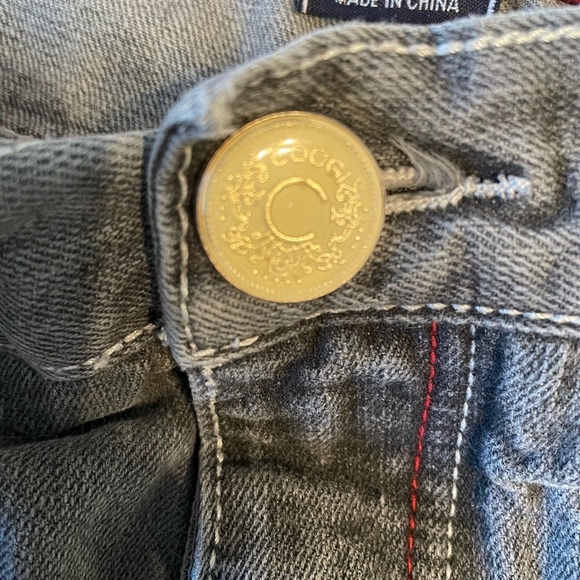 Coogi Australia Men’s Wide Leg Y2K Jeans 38 x 34 Red Stitch Faded Black Hip Hop - Picture 8 of 12